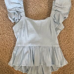 Francesca’s Blue Blouse size xsmall